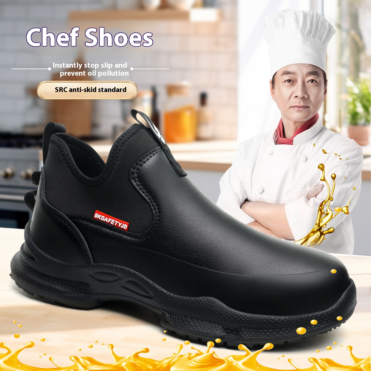 Men'S Shoes Water Resistant - Shevalues ​​男性 Eva 下駄男性シェフシューズノンスリップキッチンシューズ作業靴耐油防水性と耐摩耗性のゴム靴