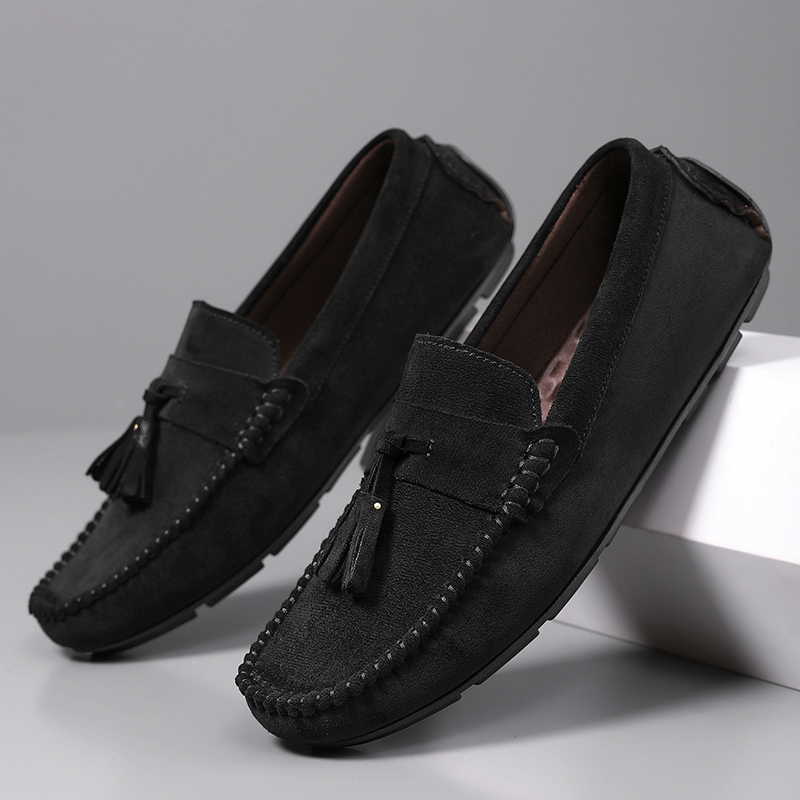 Men'S Shoes Hey Dude - クラシックタッセルメンズローファー、快適なスエードレザーカジュアルシューズ、メンズモカシン、ドライビングシューズ、スリッポンデザイナーシューズ