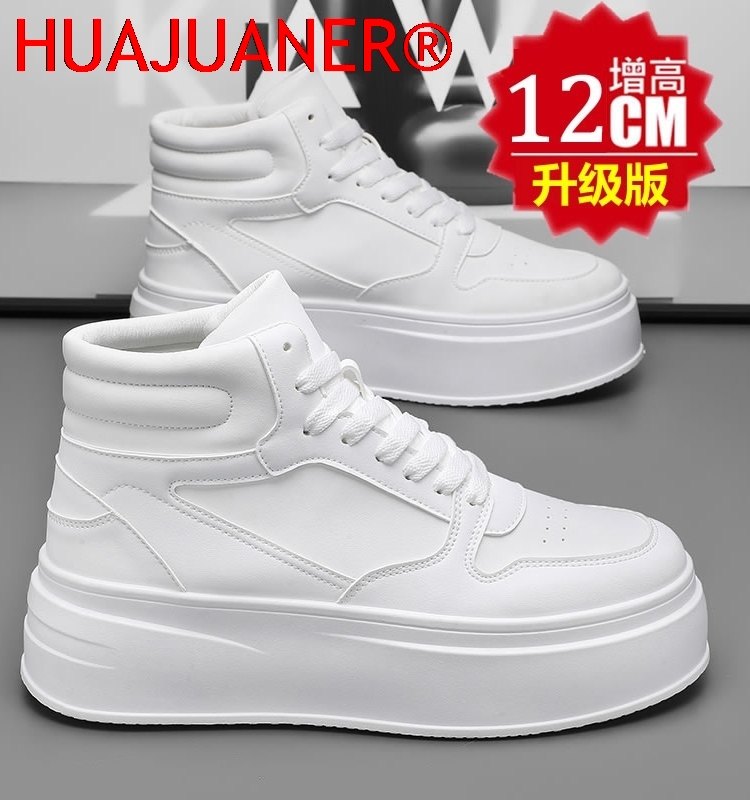 Men'S Shoes Hey Dude - ハイカットメンズインナーハイトニングシューズレザースポーツカジュアルシューズ目に見えない身長アップシューズメンズスポーツエレベーター12CM