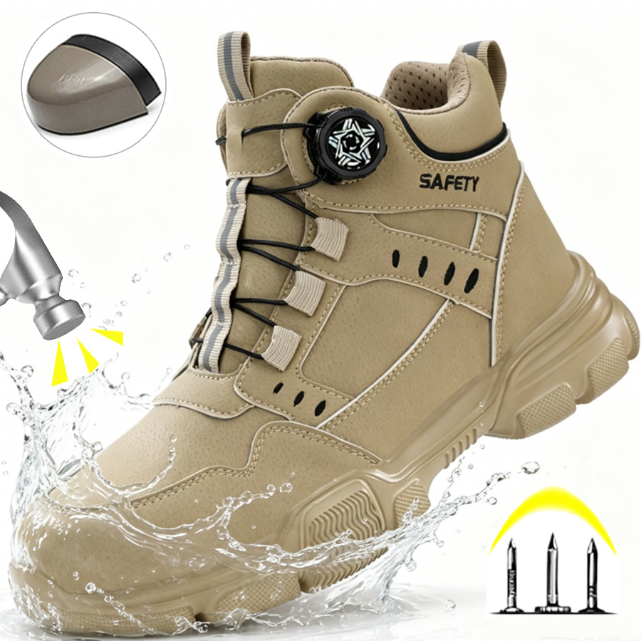 Men'S Shoes Water Resistant - ハロウィーン仕様のメンズ用スチールトゥワークブーツ。防水性、耐衝撃性、耐貫通性に優れたタクティカルハイキングブーツで、産業現場や屋外での使用に適しています。