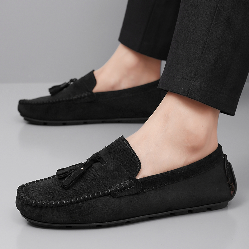 クラシックタッセルメンズローファー、快適なスエードレザーカジ - Men'S Shoes Hey Dude のレビューと価格