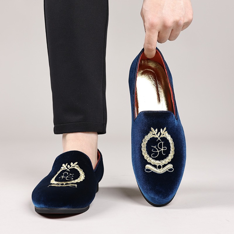 高級デザイナーローファースエードレザー刺繍カジュアルシューズ - Men'S Shoes Hey Dude のレビューと価格