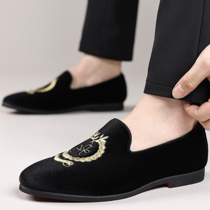高級デザイナーローファースエードレザー刺繍カジュアルシューズ - Men'S Shoes Hey Dude のレビューと価格