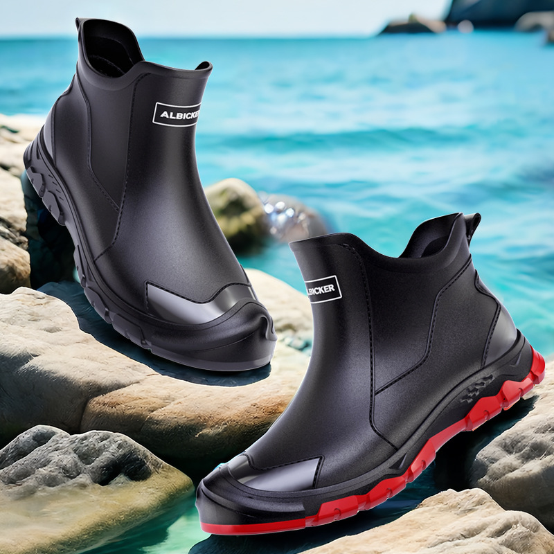 メンズショートレインブーツアーバンウォーターブーツ滑り止め耐 - Men'S Shoes Water Resistant のレビューと価格