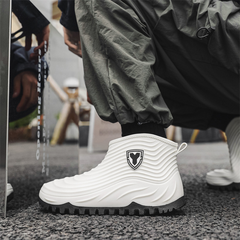 メンズレインシューズファッション防水滑り止めレインブーツ冬シ - Men'S Shoes Water Resistant のレビューと価格
