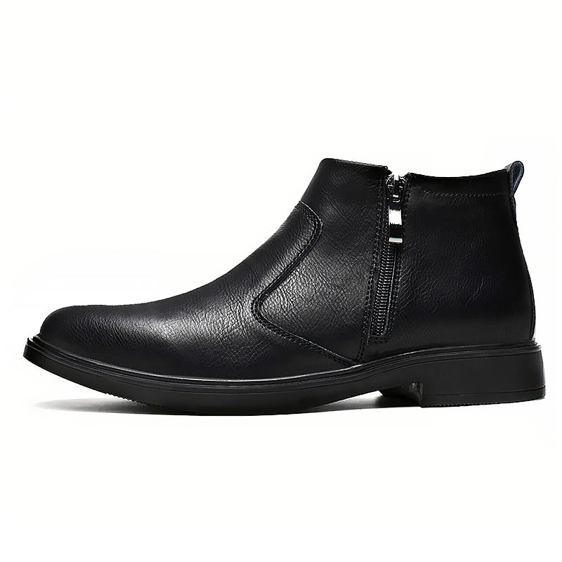 秋と冬の新しいメンズハイカットレザーシューズ、ジッパー付きレ - Men'S Shoes Hey Dude のレビューと価格
