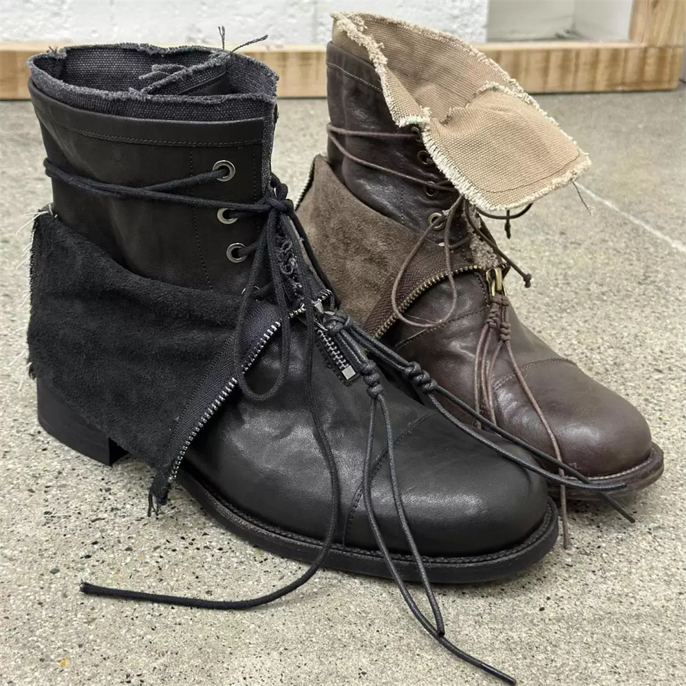 トレンドの厚底ハイエンドメンズブーツ、ワンドリングスタイル、 - Men'S Shoes With Height Increase のレビューと価格
