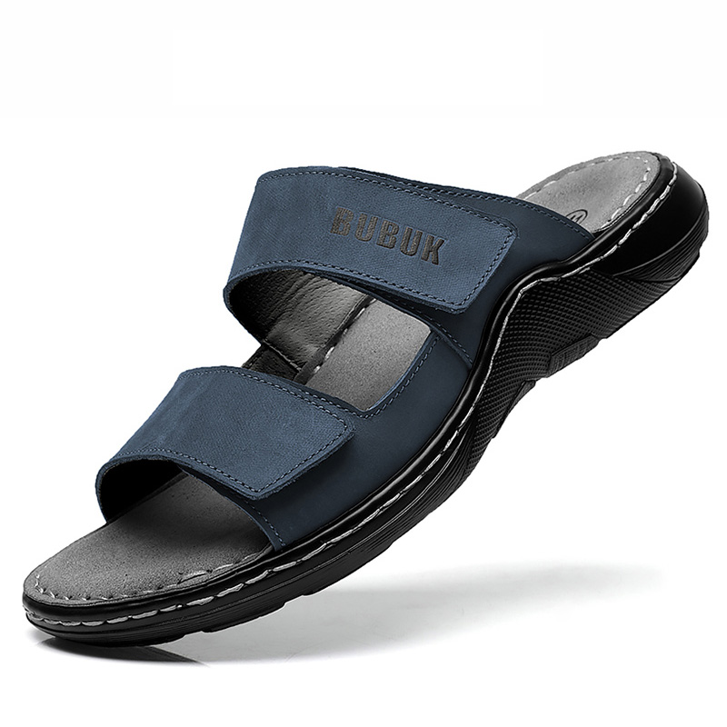 第一層牛革メンズスポーツサンダル、オープントゥアウトドア滑り - Men'S Shoes Hey Dude のレビューと価格