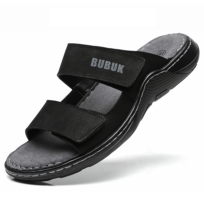 第一層牛革メンズスポーツサンダル、オープントゥアウトドア滑り - Men'S Shoes Hey Dude のレビューと価格