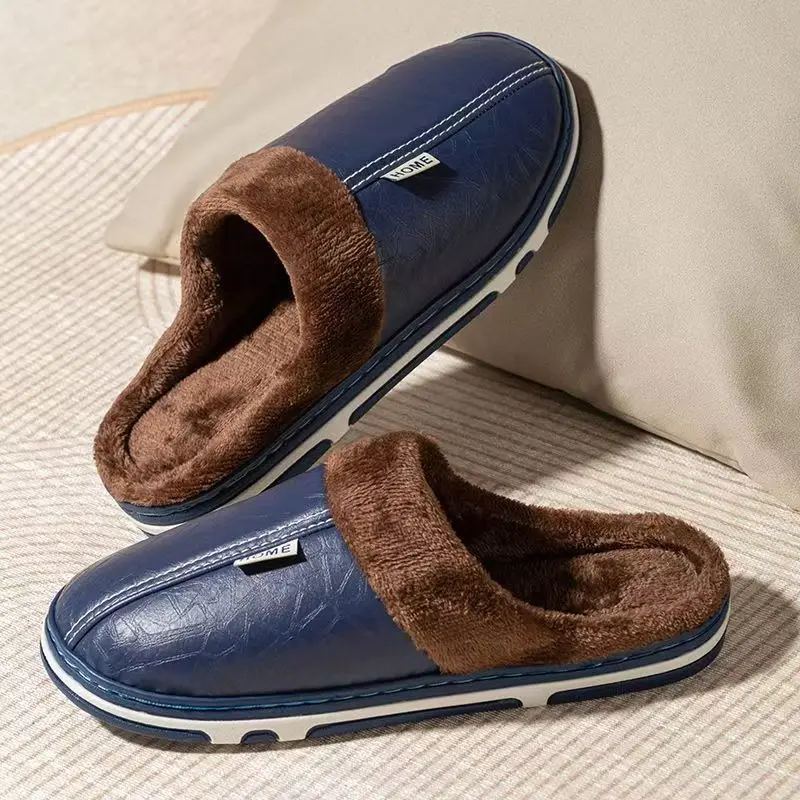 メンズビッグサイズ冬用スリッパ室内PUレザー家庭用防水ふわふ - Men'S Shoes Hey Dude のレビューと価格