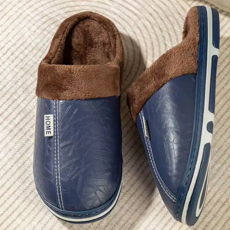 メンズビッグサイズ冬用スリッパ室内PUレザー家庭用防水ふわふ - Men'S Shoes Hey Dude のレビューと価格