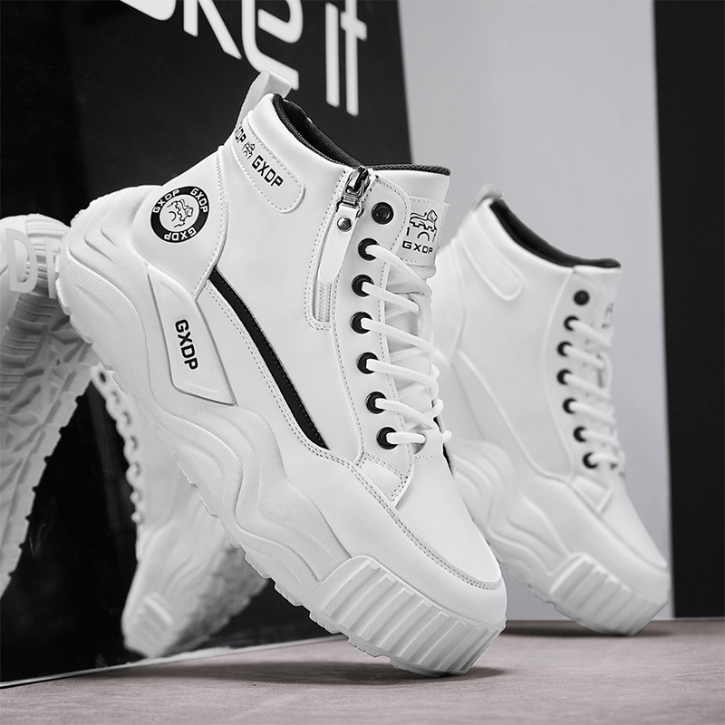身長を高く見せるノンスリップシューズ メンズ ハイカット ホ - Men'S Shoes Increase Height のレビューと価格
