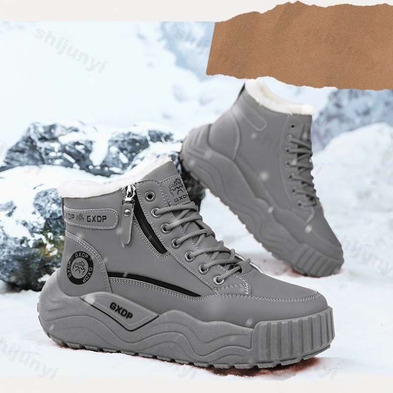 大きいサイズのメンズスノーブーツ 2025 冬の新作 裏起毛 - Men'S Shoes Increase Height のレビューと価格