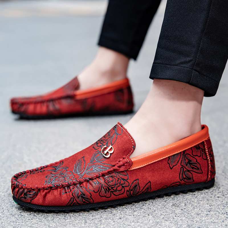 レジャーレザーローファー メンズデザイン モカシン フラワー - Men'S Shoes Hey Dude のレビューと価格