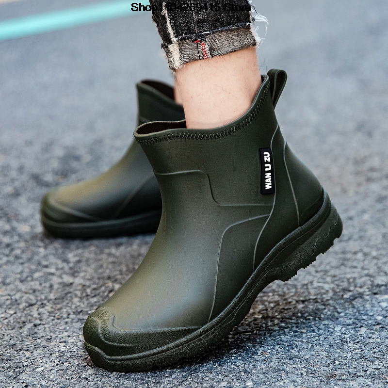 メンズ防水防滑レインブーツ、ハイキング・釣り用、フリース裏地 - Men'S Shoes Water Resistant のレビューと価格