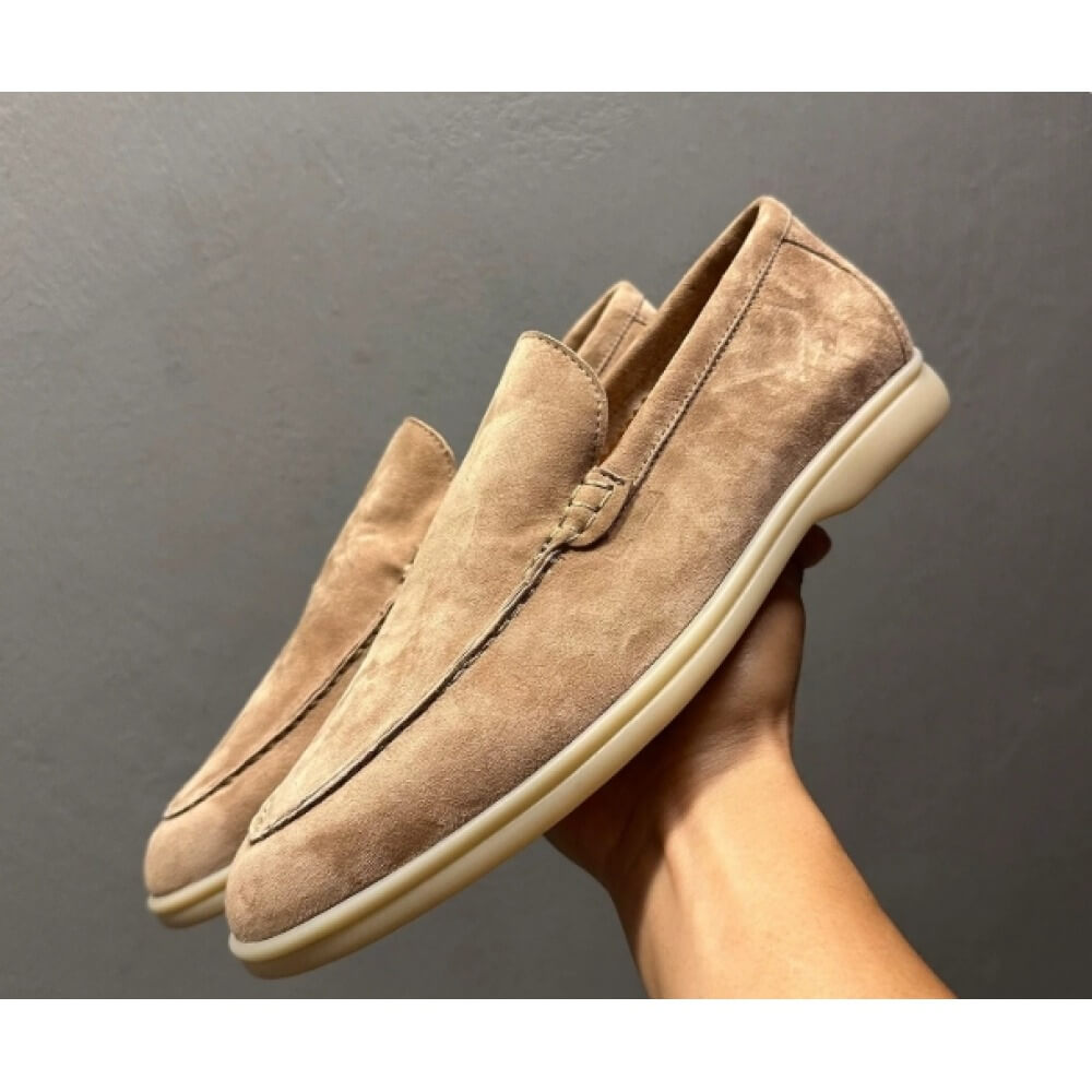ラグジュアリーなベージュのスエードカジュアルローファー –  - Men'S Shoes Smart のレビューと価格